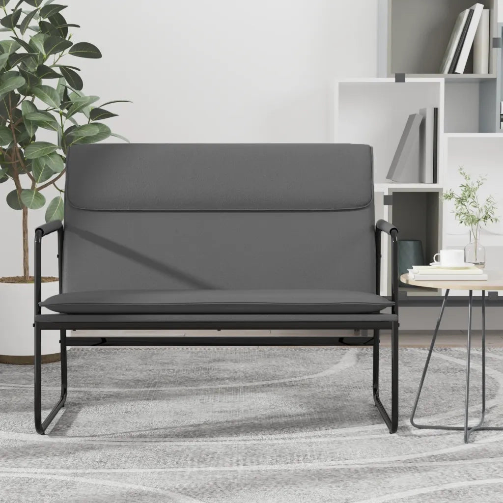 Panca-Sgabello Grigia 100x64x80 cm in Similpelle