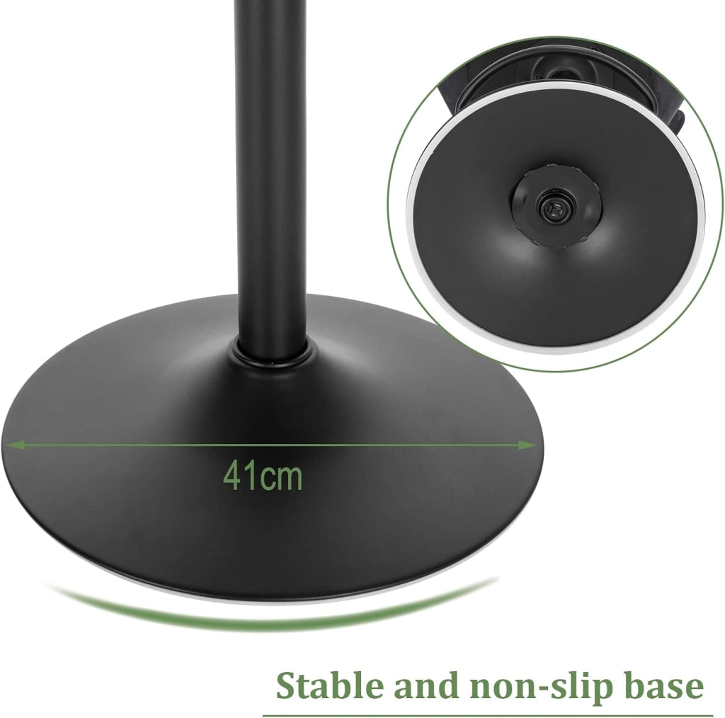 Set di 2 Sgabelli da Bar con Schienale e Poggiapiedi Girevoli a 360° Sedia Alta da Cucina con Seduta Regolabile tra 60-82cm in Velluto e Metallo Grigio Scuro BH324dgr-2