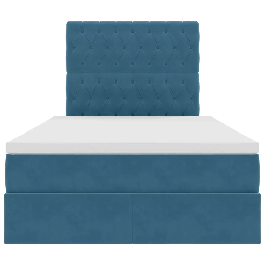 Letto con contenitore e materasso Blu Scuro 120 x 200 cm 3372085