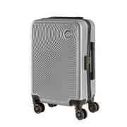 Trolley Bagaglio Mano Rigido 54x33x22 Piccolo Ultraleggero Valigia In Abs Con 4 Ruote Rimovibili Manico Chiusura Di Sicurezza Per Compagnie Low Cost Economy Zaino Da Viaggio Grigio