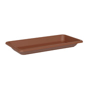 Sottovaso Rettangolare per Vaso a Cassettone Tikal Saucer Clay 96x41 cm in Plastica Argilla