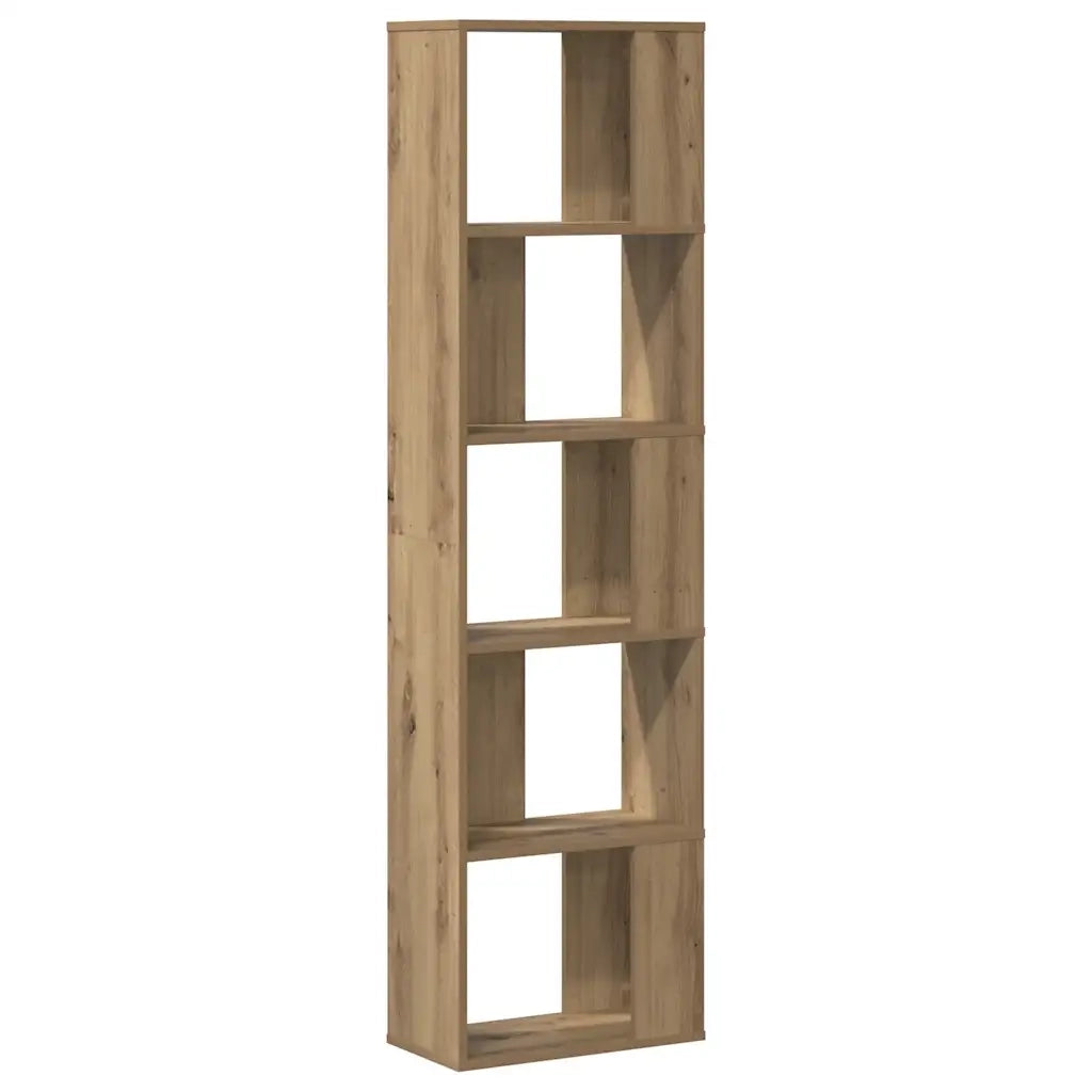 Libreria 5 Piani Rovere Artigianale 45x23,5x162,5cm Multistrato 852788