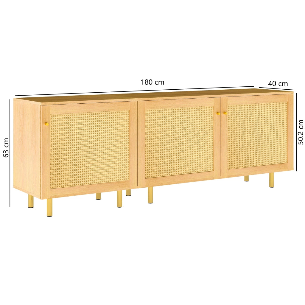 Mobile contenitore modulare con ripiani in MDF naturale