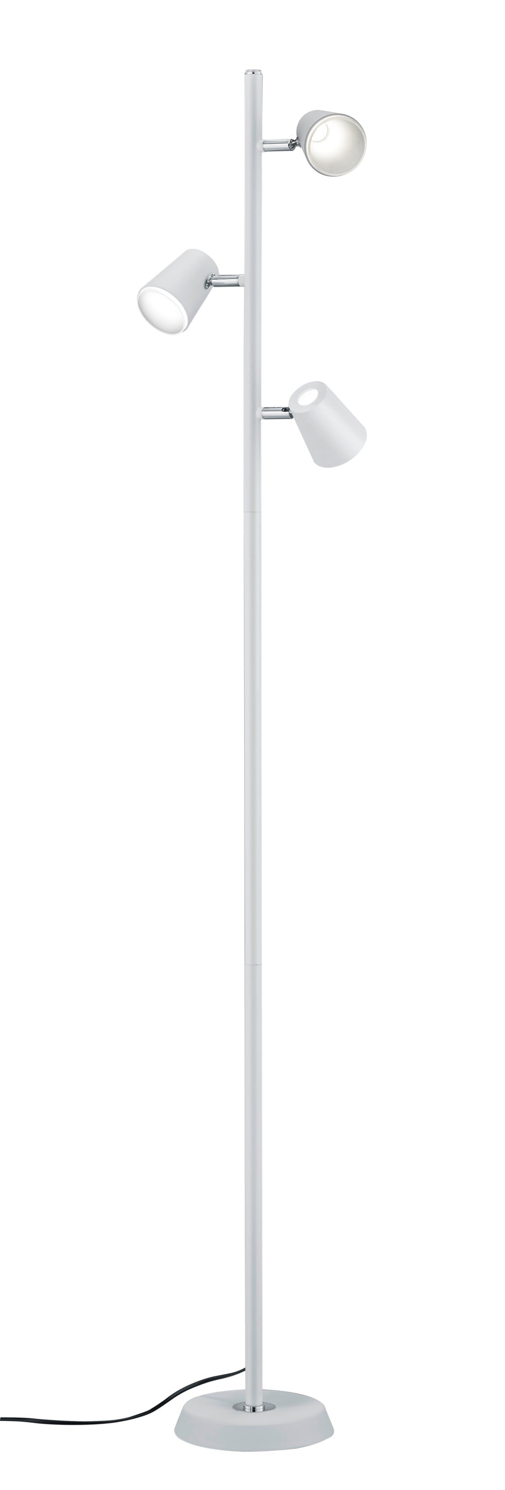 Piantana da Interno a LED in Metallo Bianco Opaco