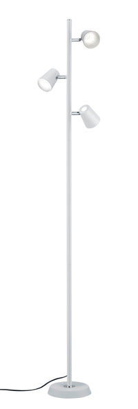 Piantana da Interno a LED in Metallo Bianco Opaco