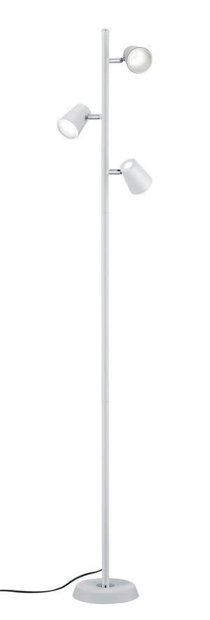 Piantana da Interno a LED in Metallo Bianco Opaco