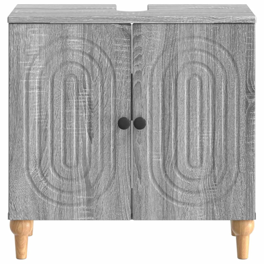 Armadio per Lavabo da Bagno ALKMAAR Sonoma grigio 896131