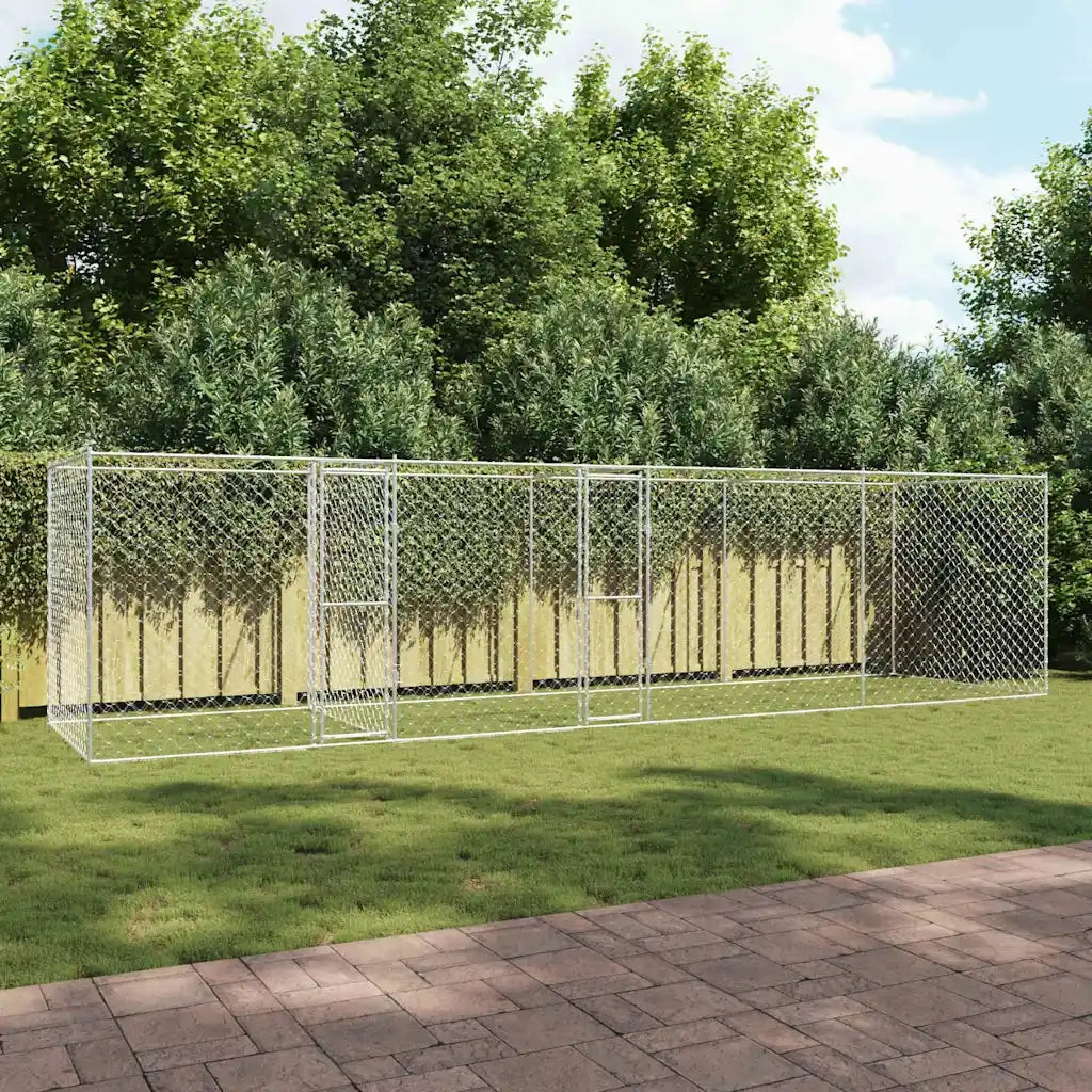 Gabbia per cani Argento 800 x 200 x 200 cm Acciaio zincato