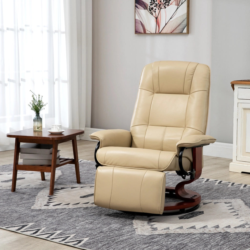 Poltrona relax reclinabile in similpelle ¨C zephmum ¨C 78x87x100 cm, crema