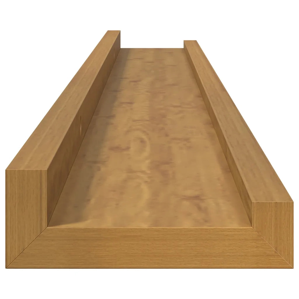 Scaffale da parete 2 pcs Beige 80 x 9 x 3 cm Legno multistrato