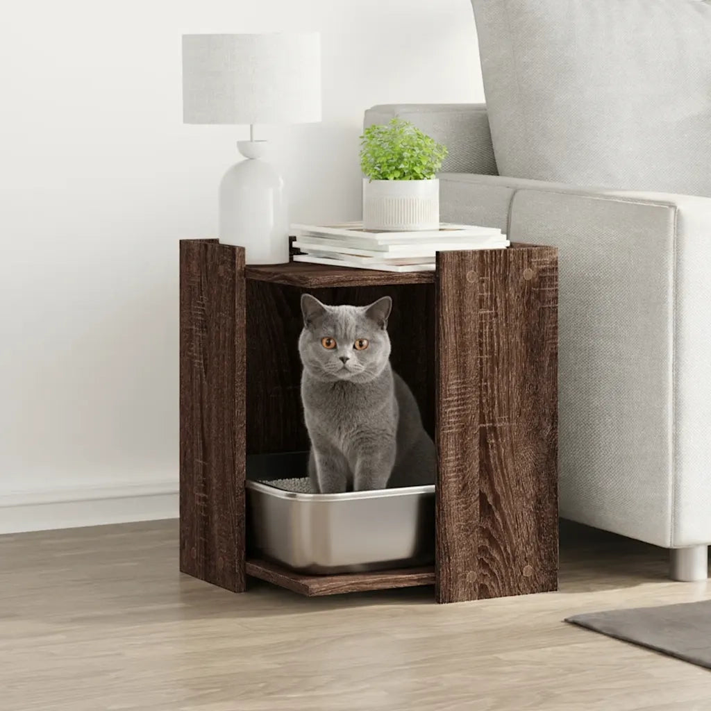 Recinto Lettiera Gatti Rovere Sonoma 60x40x40 cm in Truciolato 857748
