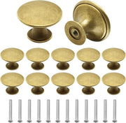 Set di 12 Chiavi di Cassetta in Stile Vintage d'oro - Design a Padella - Inclusi Viti