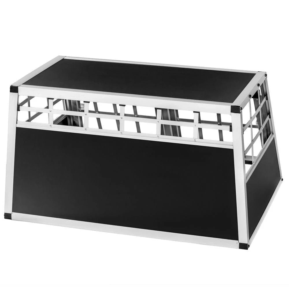 Gabbia/trasportino mobile in alluminio per cani 89 cm doppia 08_0000509