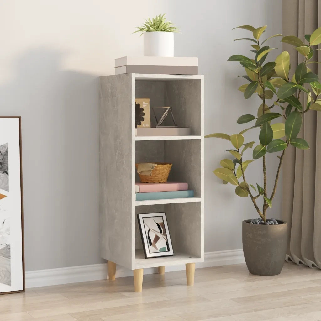Credenza-Buffet-Armadio da cucina Grigio Cemento 34,5x32,5x90 cm in Legno Multistrato 326191