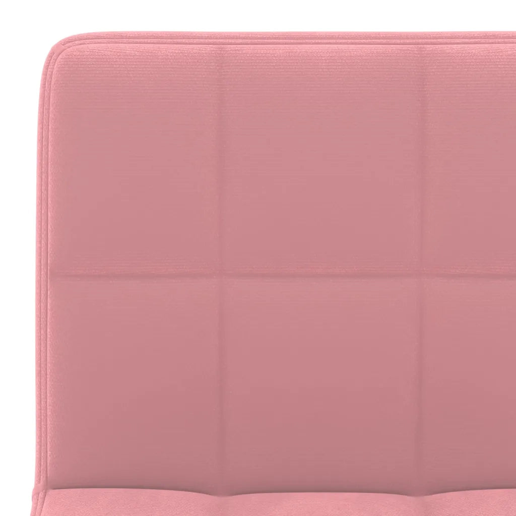 Sgabelli da Bar 2 pz Rosa in Velluto cod mxl 55296