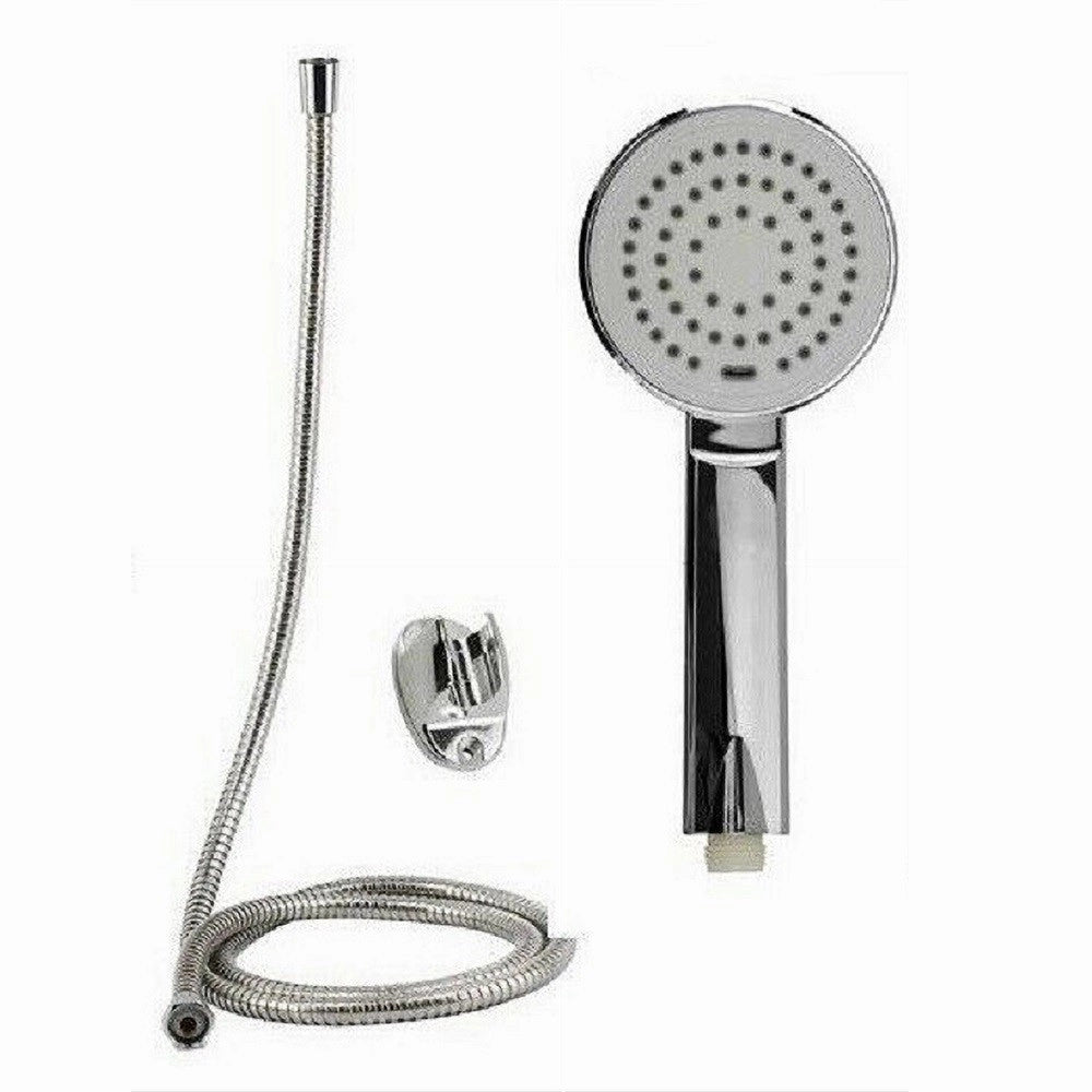 Trade Shop - Kit Doccetta Doccino Soffione Tondo Doccia Con Laccio 1,8mt Staffa 69334 Bagno -