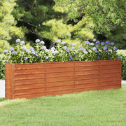 Letto Rialzato da Giardino Ruggine 320x40x77 cm Acciaio Corten 151957