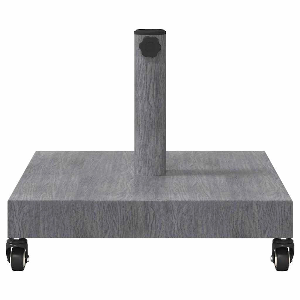 Base quadrata per ombrellone da esterno 45 x 45 x 31,5 cm superbo supporto moderno in acciaio grigio scuro 02_0058932