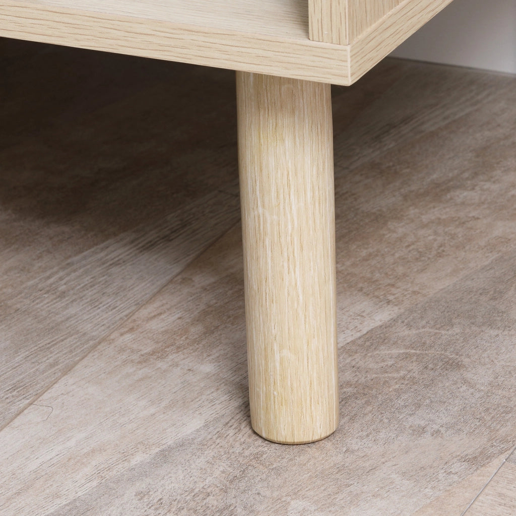 Comodino ¨C zephmum ¨C legno naturale 47x47x50 cm