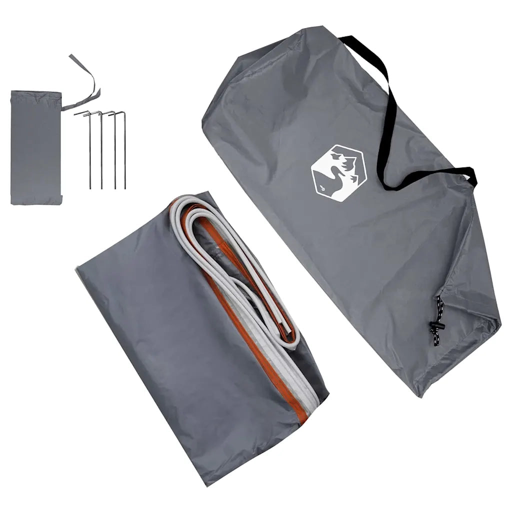 vidaXL Tenda con tetto Altro Grigio e arancione 190 x 150 x 185 cm