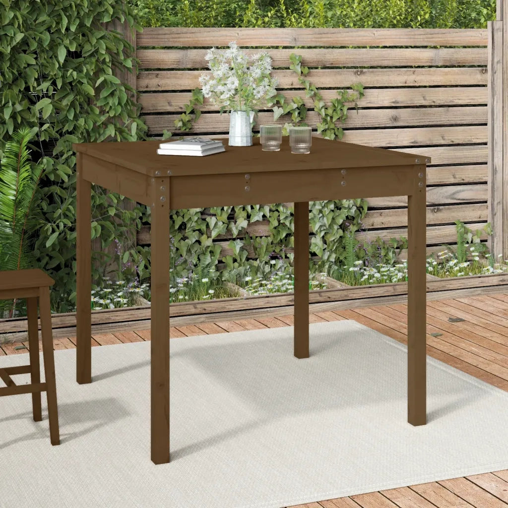 Tavolo da Giardino Ambra 82,5x82,5x76 cm Legno Massello di Pino 823965