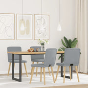 Sedie da Pranzo 4 pz Grigio Chiaro in Tessuto 3315297