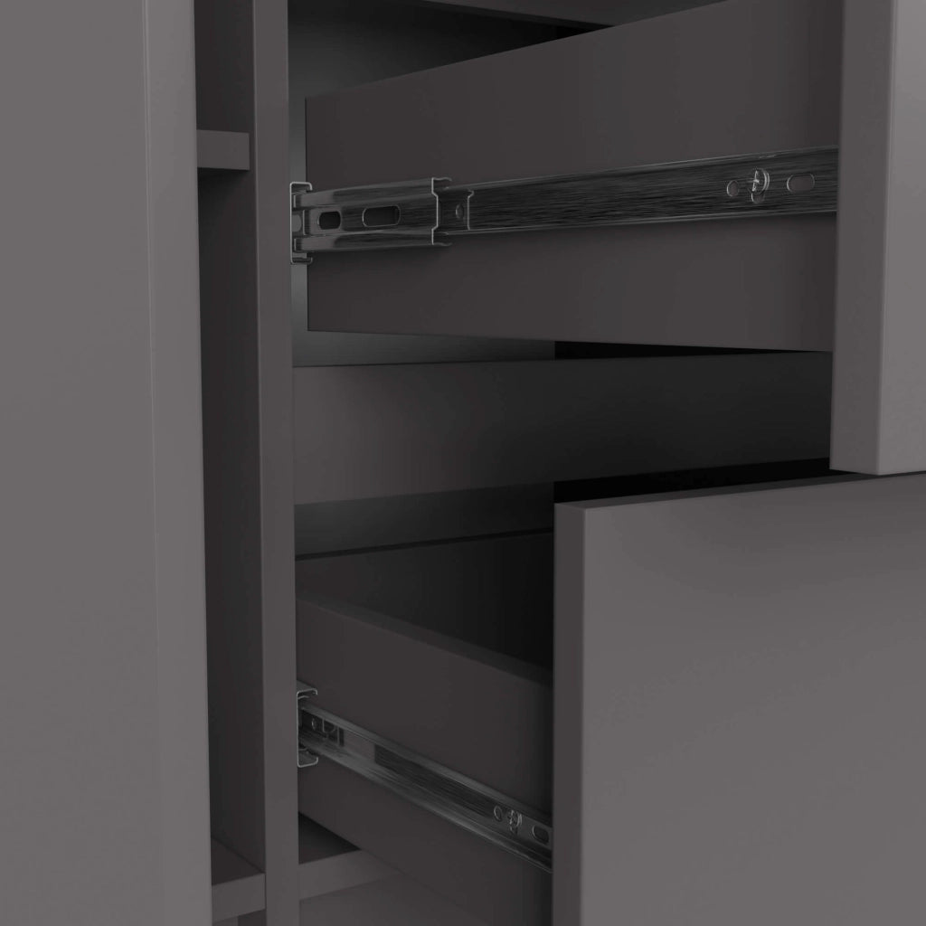 Cassettiera AKORD K100 Grigio Grafite 101 cm 2 ante 3 cassetti 101x35x76 cm