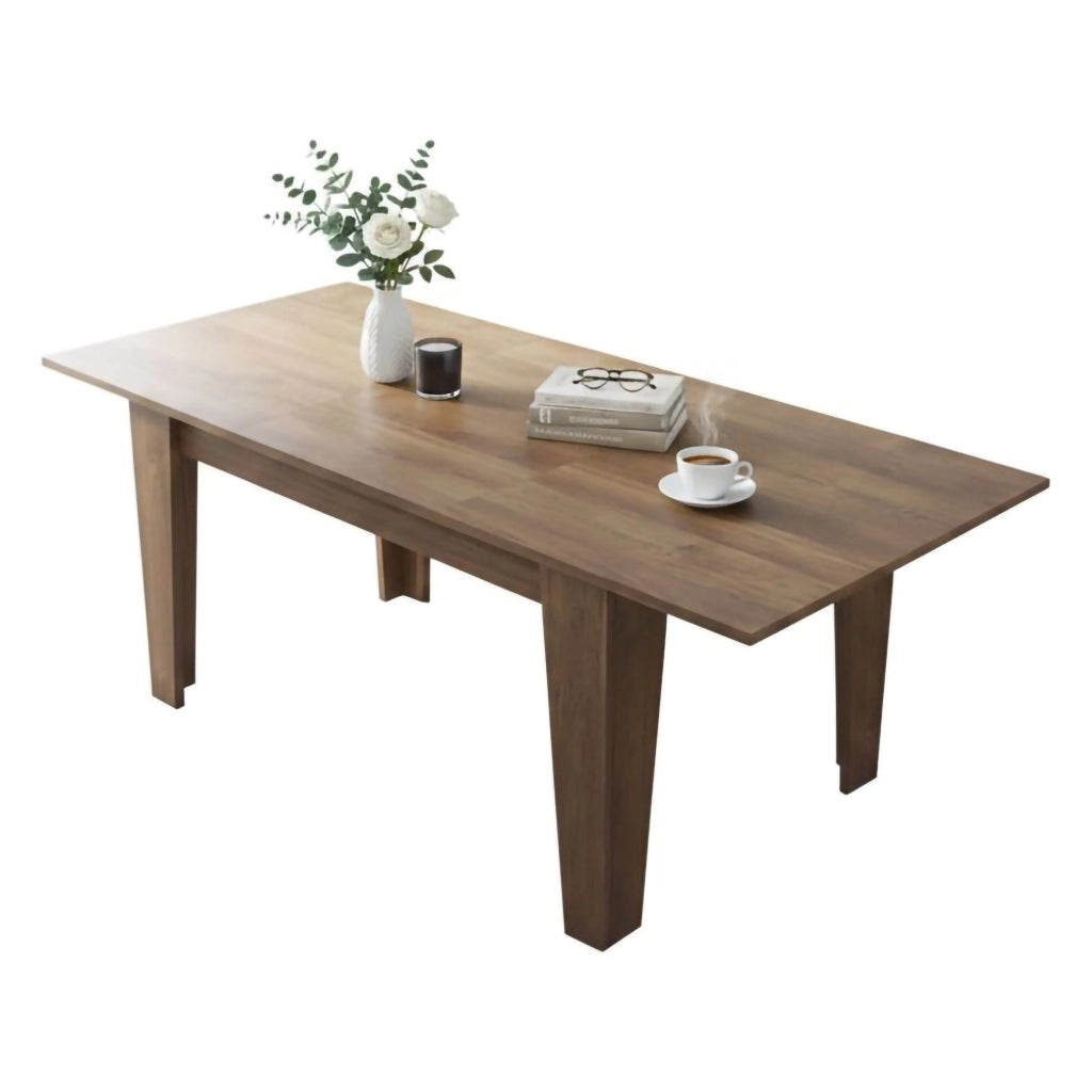 Salmour, Tavolo Allungabile Allungabile, 200x88x78h cm Marrone Noce