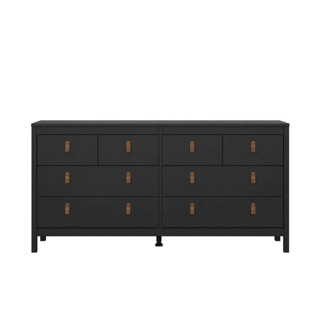 Credenza Kovsova, Buffet da soggiorno, Madia da salotto, Dispensa da cucina, 160x38 h80 cm, Nero