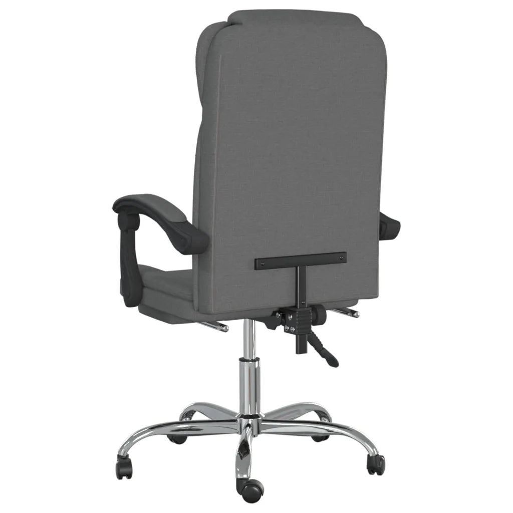 Poltrona da Ufficio Reclinabile Grigio Scuro in Tessuto 349696