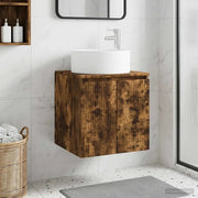 Mobile lavabo da parete Rovere Fumo 49,5 x 44,5 x 65,5 cm 890467