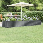 Letto da Giardino in Acciaio Zincato 296x80x36 cm Antracite 318926