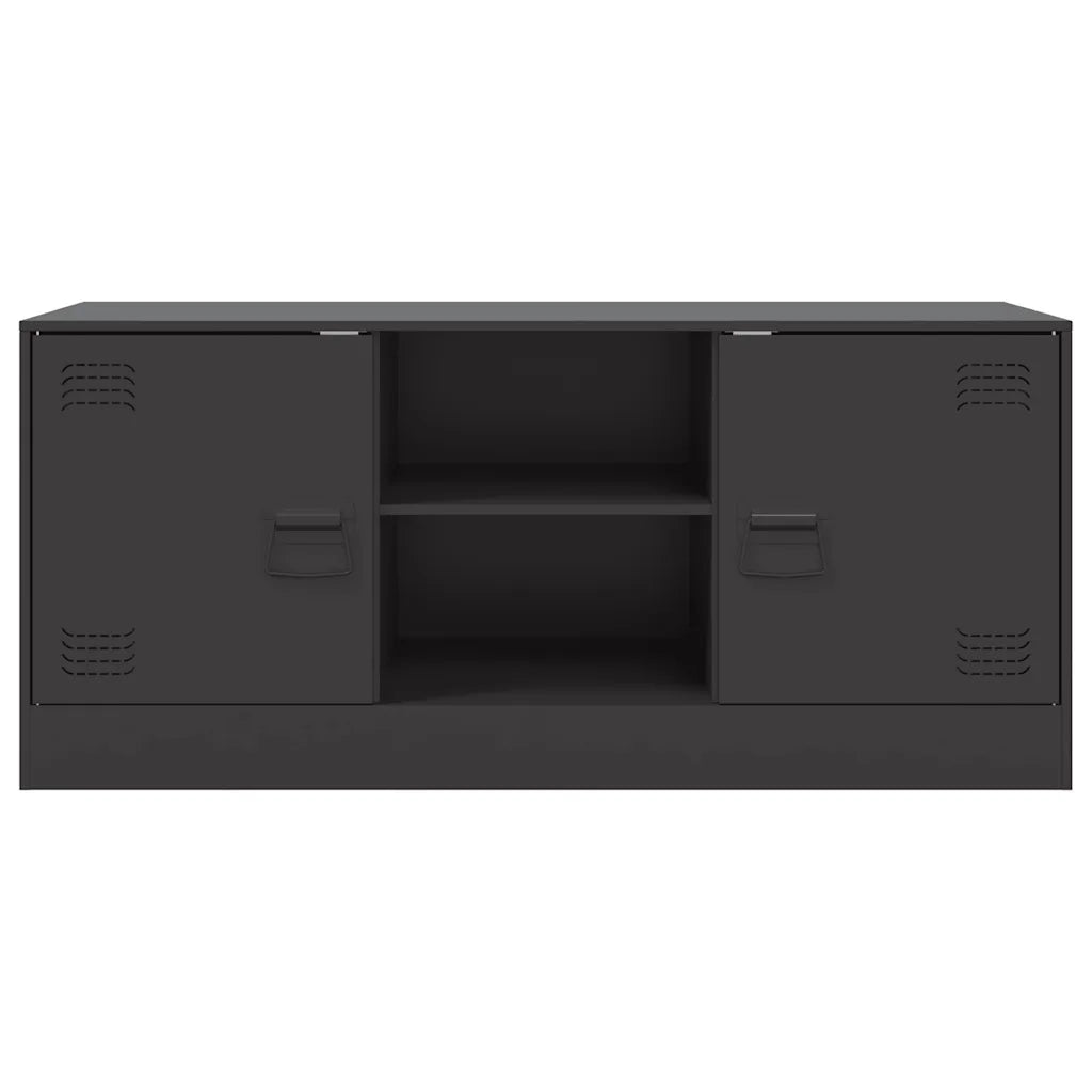 Mobile TV-Credenza per TV-Console TV Nero 99x39x44 cm in Acciaio 488702