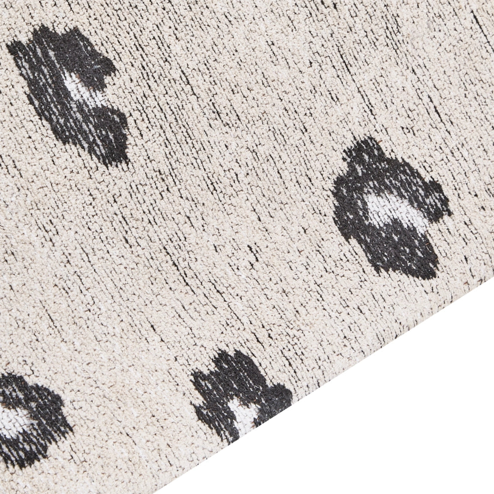 Tappeto in cotone beige chiaro 160 x 230 cm Rettangolare motivo animali moderno
