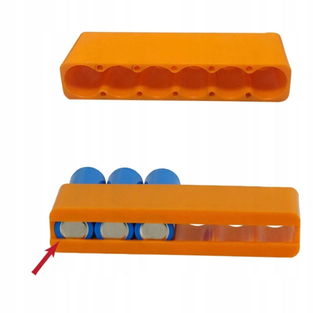 Forma di Saldatura per Batterie a 4 Celle – Struttura Stabile, Spazio per Nastro Nichelato | Dimensioni: 8x2x3,5 cm