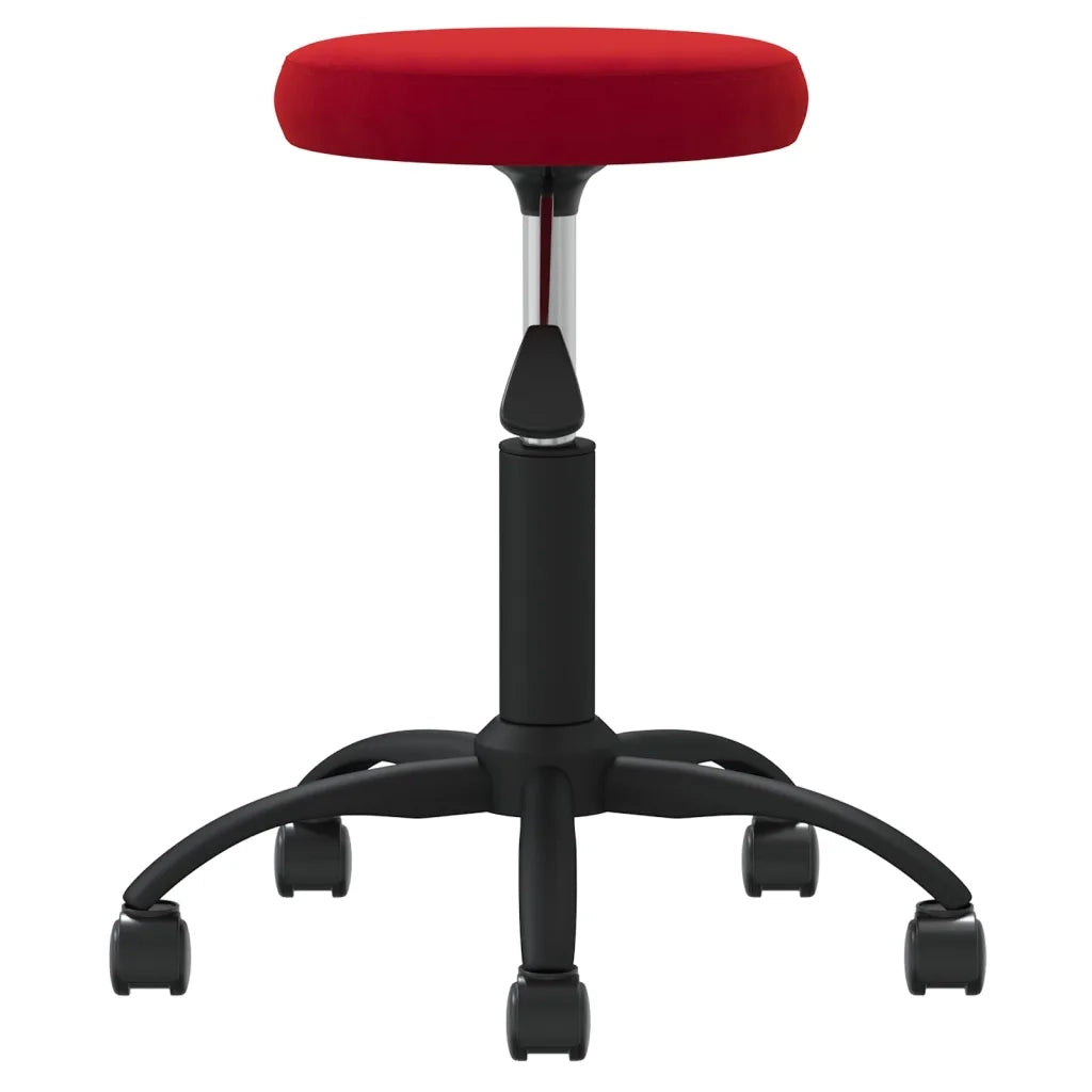 Sedia Girevole da Ufficio Rosso Vino in Velluto 333180