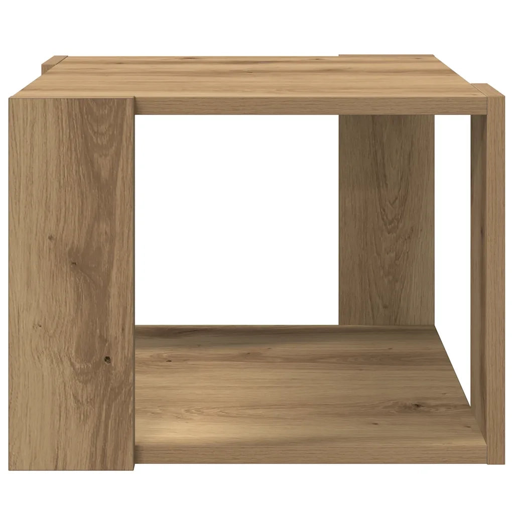 Tavolino Salotto-Tavolino da soggiorno-Tavolo Rovere Artigianale 40x40x30 cm in Truciolato