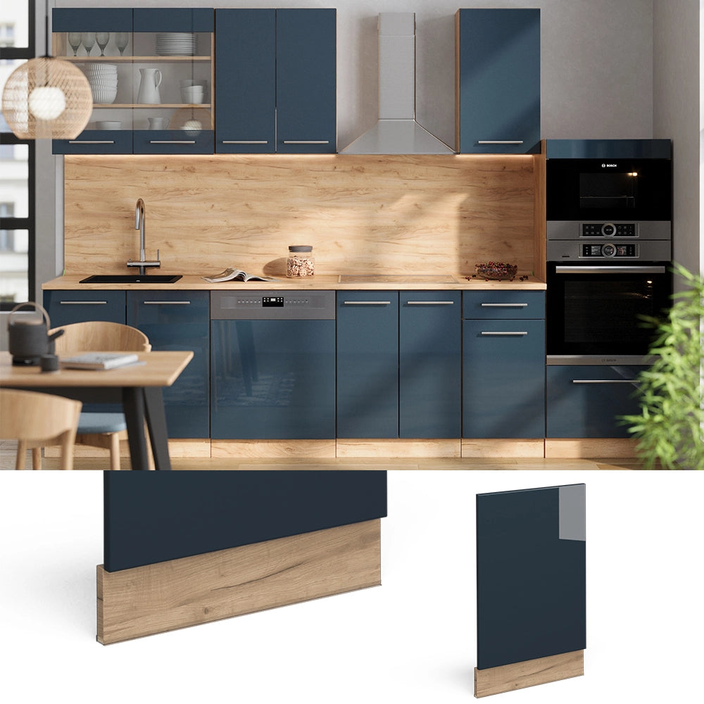Vicco Mobili da cucina  Blu scuro lucido 45 cm , PL Marmo