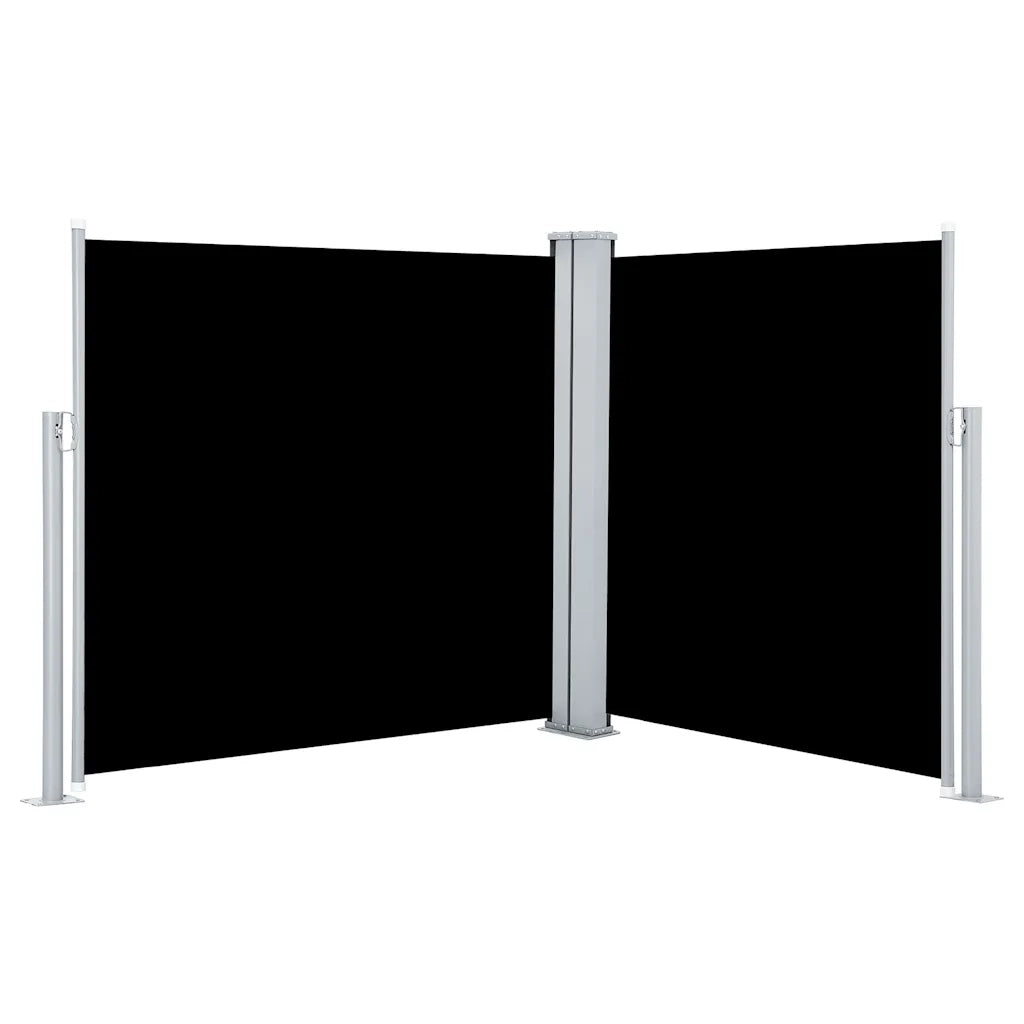 Tenda da Sole Laterale Retrattile Nera 120x600 cm 48448