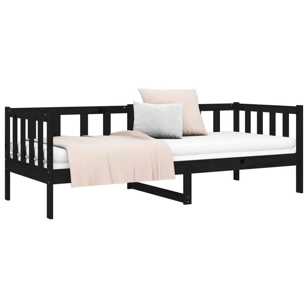 Dormeuse Nera 90x190 cm in Legno Massello di Pino 814648