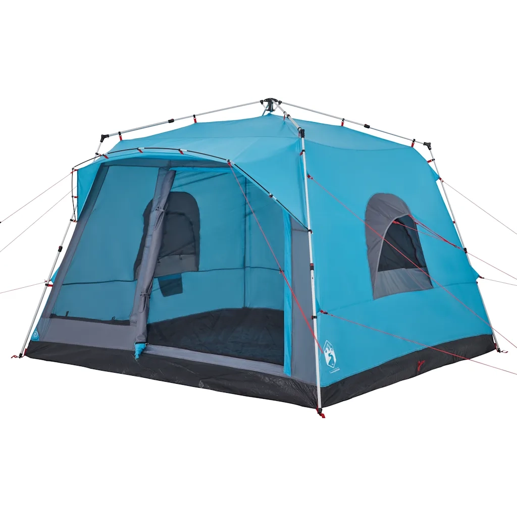 Tenda Familiare Cabina 7 Persone Blu a Rilascio Rapido