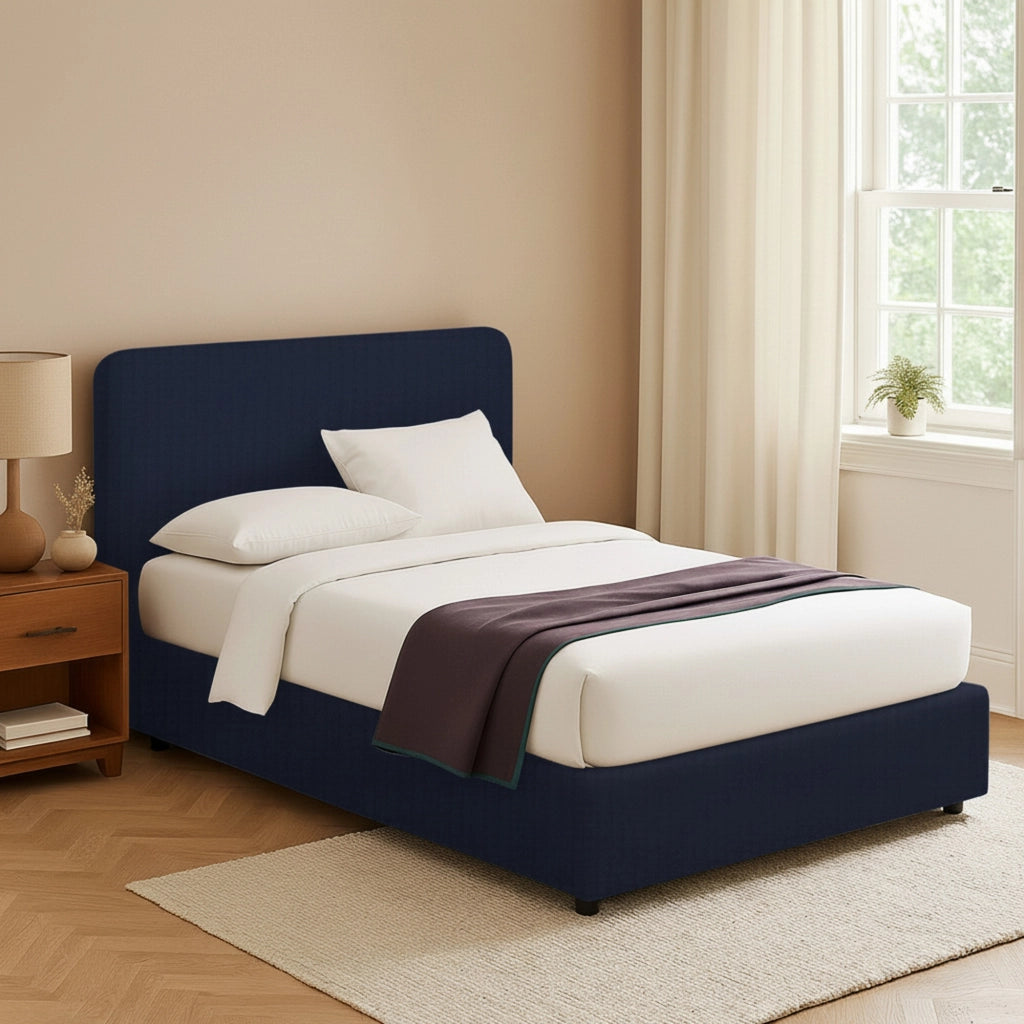 Bury, Letto Matrimoniale Sfoderabile Made in Italy, Viola Scuro