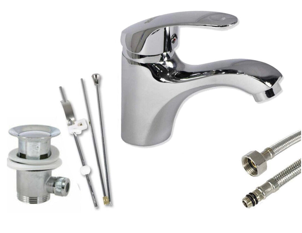 Rubinetto monoforo lavabo miscelatore monocomando da bagno ottone cromato 52328A