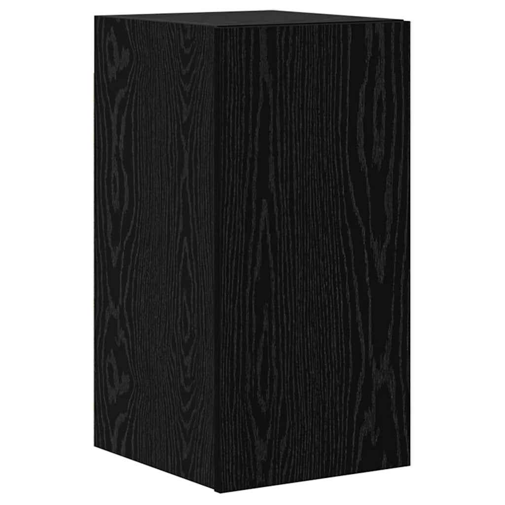 Mobile TV da Parete 3 pz-Set di 3 Mobile TV a Muro-Credenza TV Rovere Nero Legno multistrato 750247