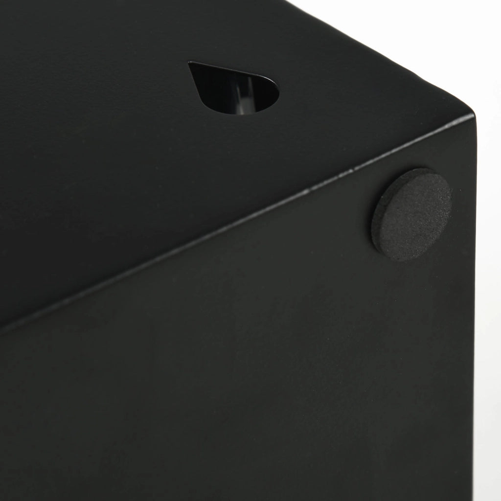Portaombrelli con 4 Ganci e Vaschetta Raccogligocce 15,5x15,5x41 cm in Metallo Nero