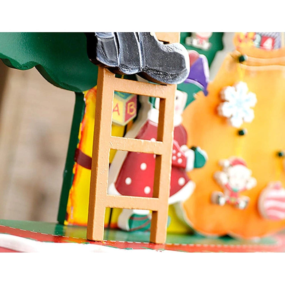 Trade Shop - Calendario Dell'avvento Babbo Natale In Legno 24 Cassetti Decorazioni Natalizie -