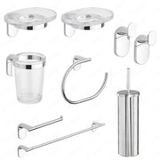 Kit 8 accessori serie Zero in acciaio cromato