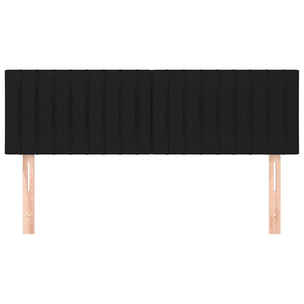 Testiera | Testata Nera 144x5x78/88 cm in Tessuto