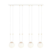Lampada a sospensione GLAM in acciaio bianco opaco e oro