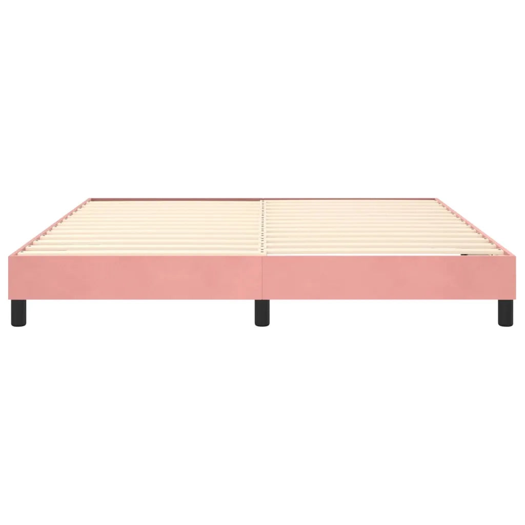 Giroletto a Molle Rosa 160x200 cm in Velluto